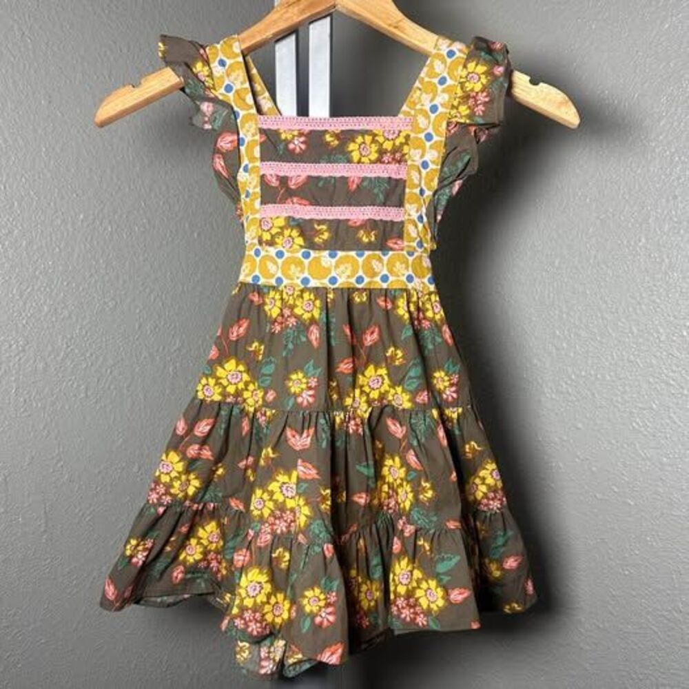Wildflowers Girls Fall Floral Tiered Dress Size 4
